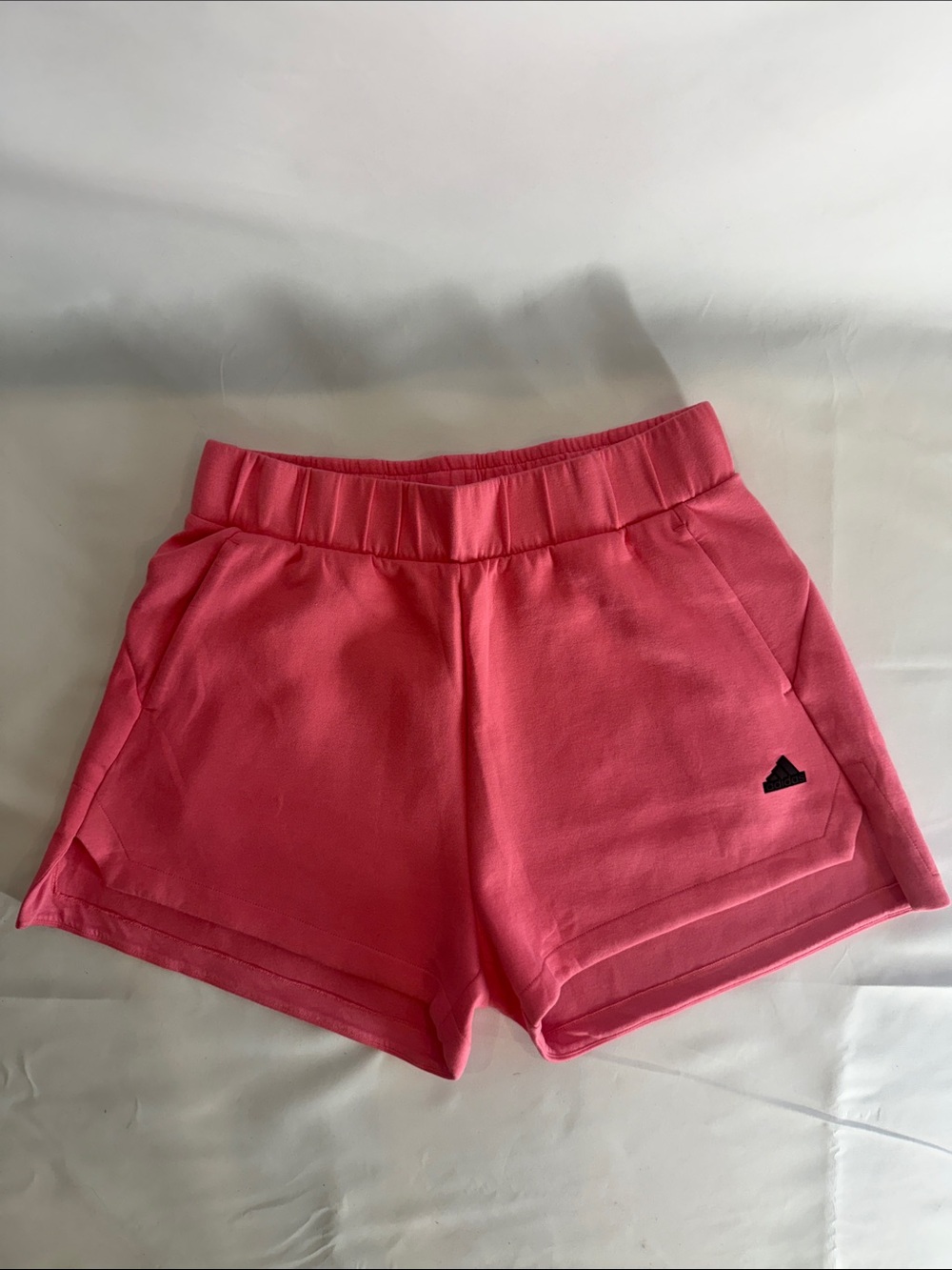 adidas Pink Athletic Pull-On Shorts with Black Logo